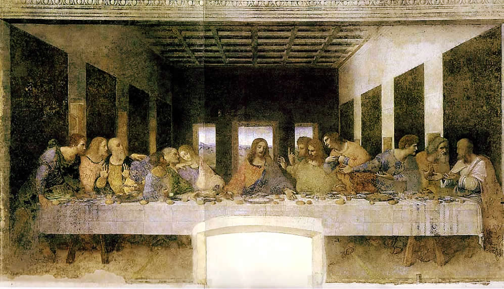 Тайная вечеря (The Last Supper). Леонардо да Винчи.  1494 -1498